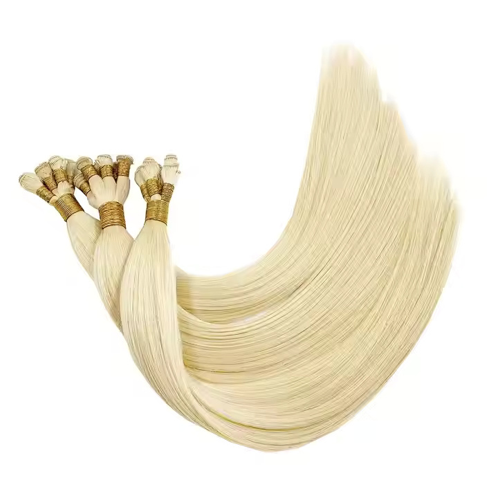 #613 Blonde Hair Weft Human Hair Extension Bundle for Wigs making