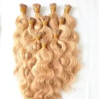 Honey  Blonde Cuticle Aligned Virgin Straight Keratin I Tip Hair Extensions