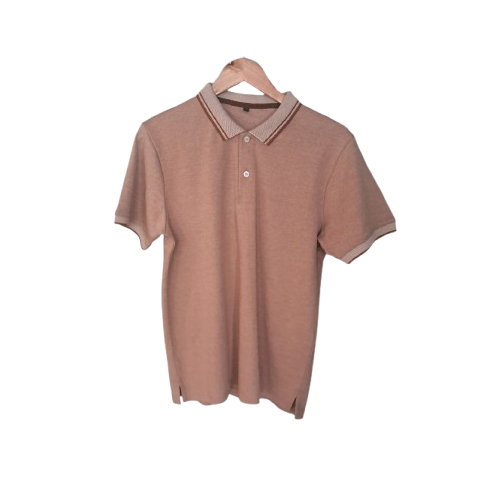 Mens Polo Collar T Shirt - Color: Brown