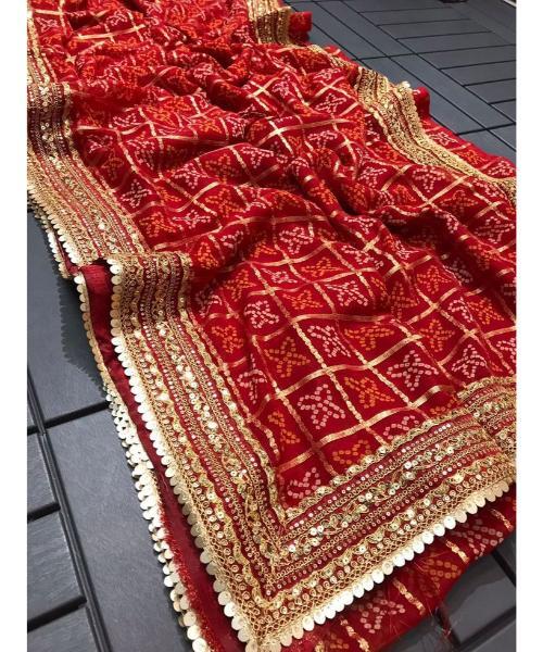 Designer bandhani saree