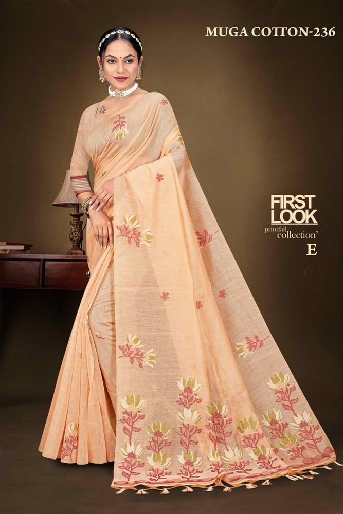 Muga Cotton Saree