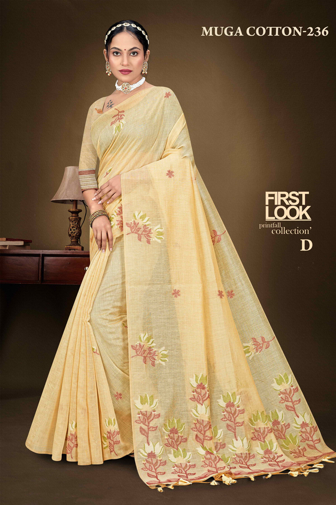 Muga Cotton Saree