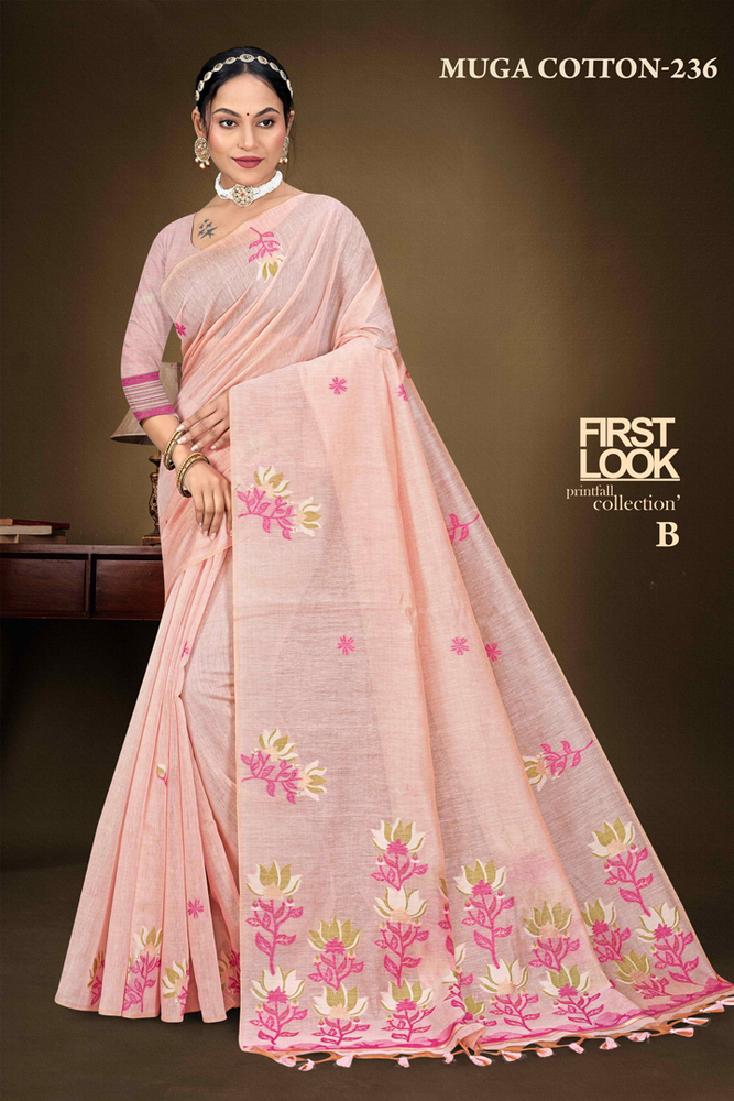 Muga Cotton Saree