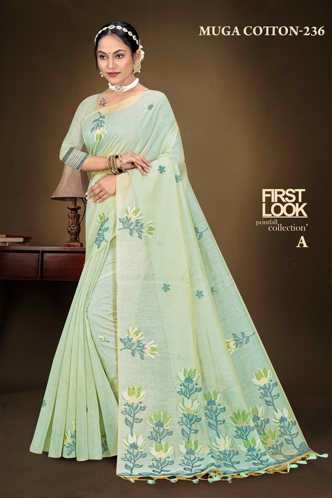 Muga Cotton Saree