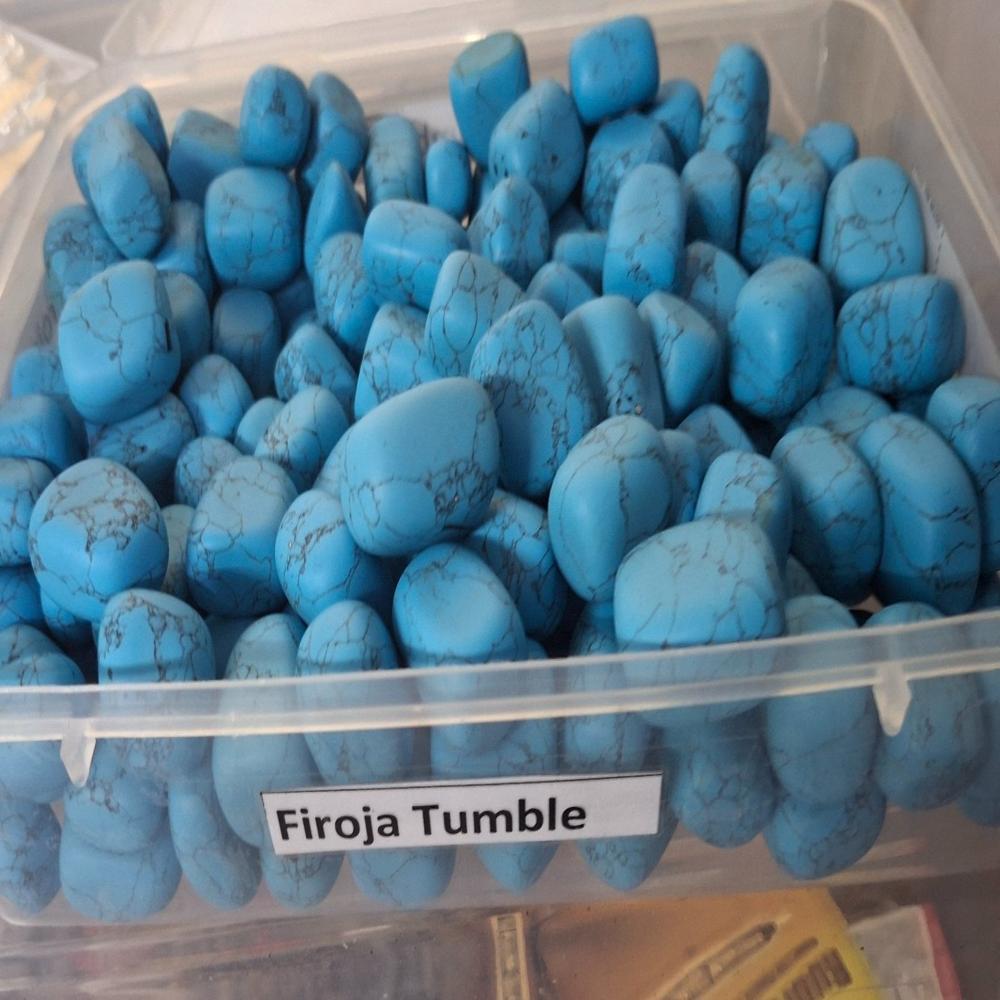Natural Turquoise Stone Firoza tumble