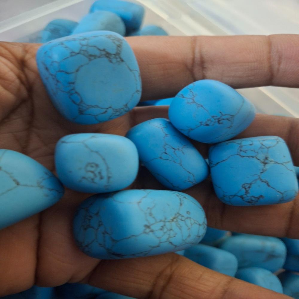Natural Turquoise Stone Firoza tumble