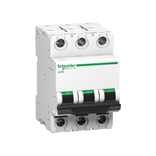 A9N3P06Cgn 3P 6A Miniature Circuit Breaker - Color: White