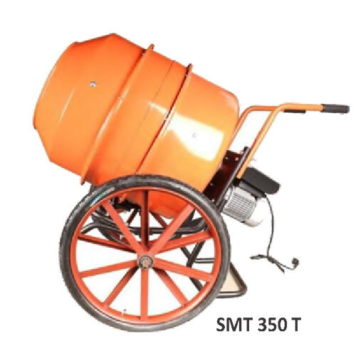 Smt 350 T Portable Concrete Mixer - Color: Orange