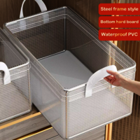 PVC TRANSPARENT STORAGE BASKET