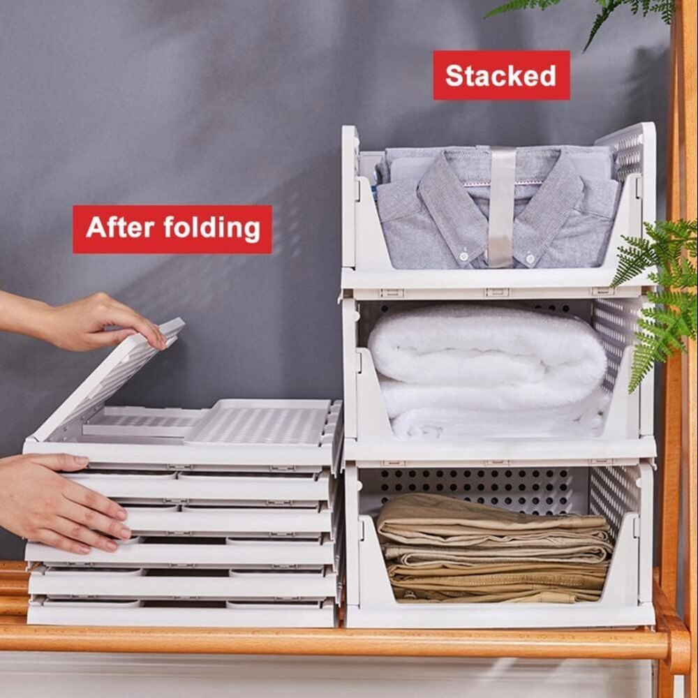 PLASTIC FOLDABLE CLOTHES ORGANIZER FOR WARDROBE