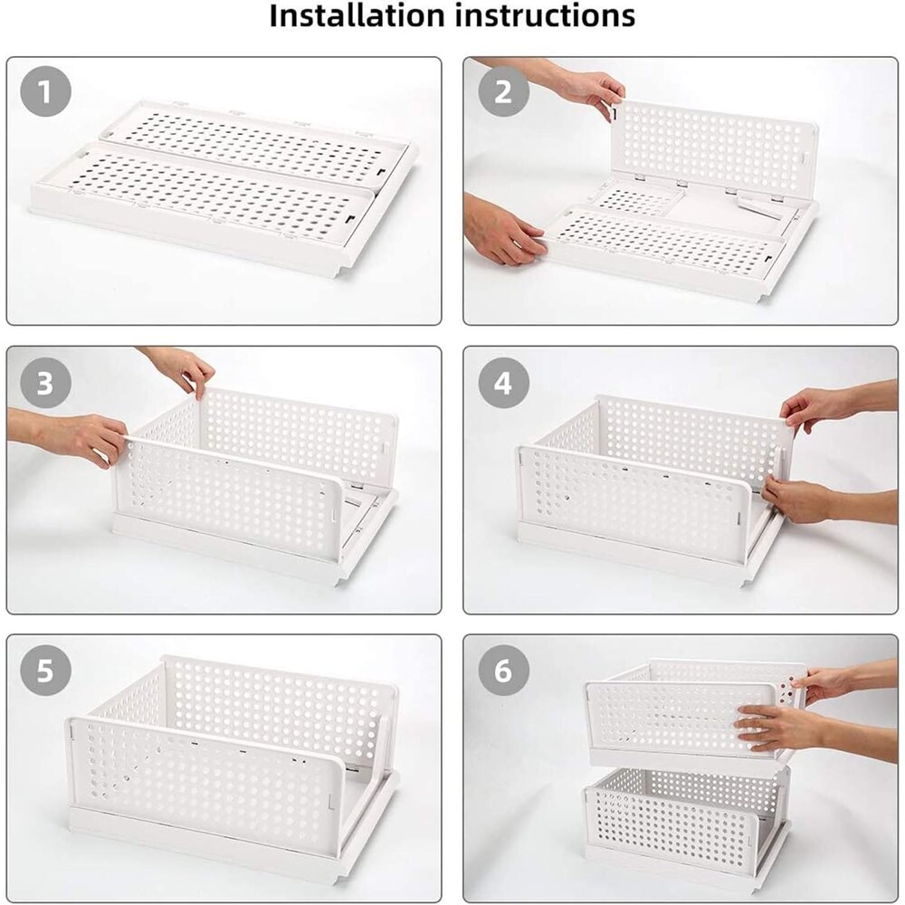 PLASTIC FOLDABLE CLOTHES ORGANIZER FOR WARDROBE