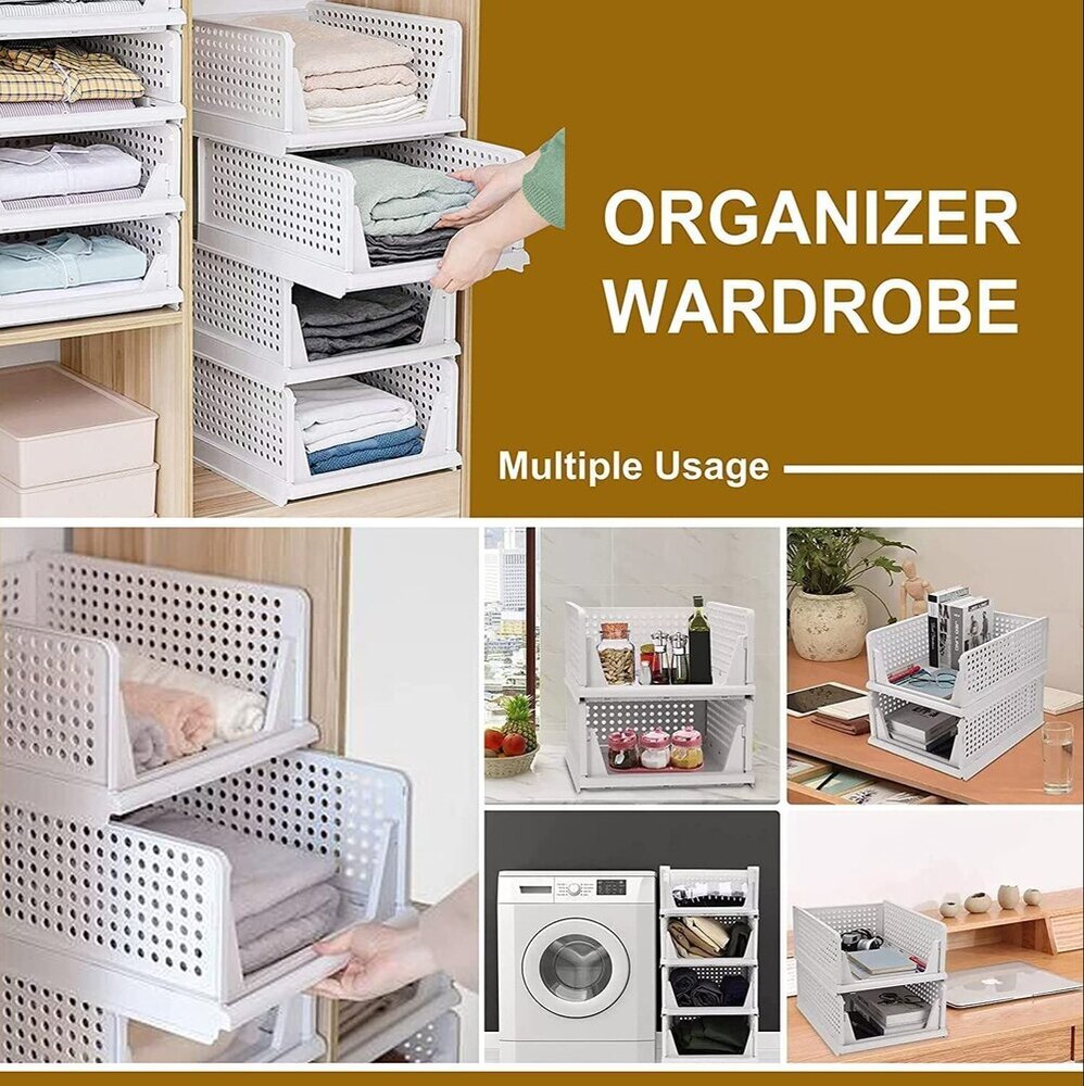 PLASTIC FOLDABLE CLOTHES ORGANIZER FOR WARDROBE