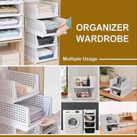 PLASTIC FOLDABLE CLOTHES ORGANIZER FOR WARDROBE