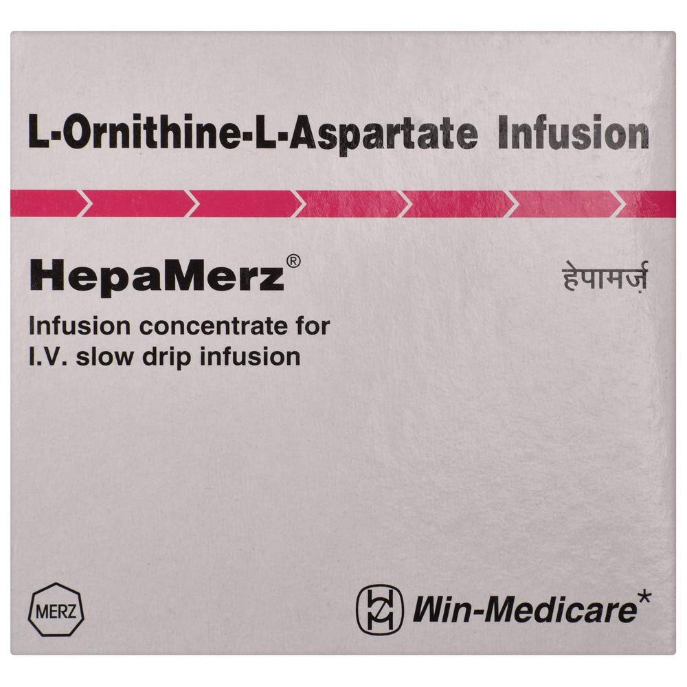 Hepamerz L-Ornithine L-Aspartate Infusion 5 mg
