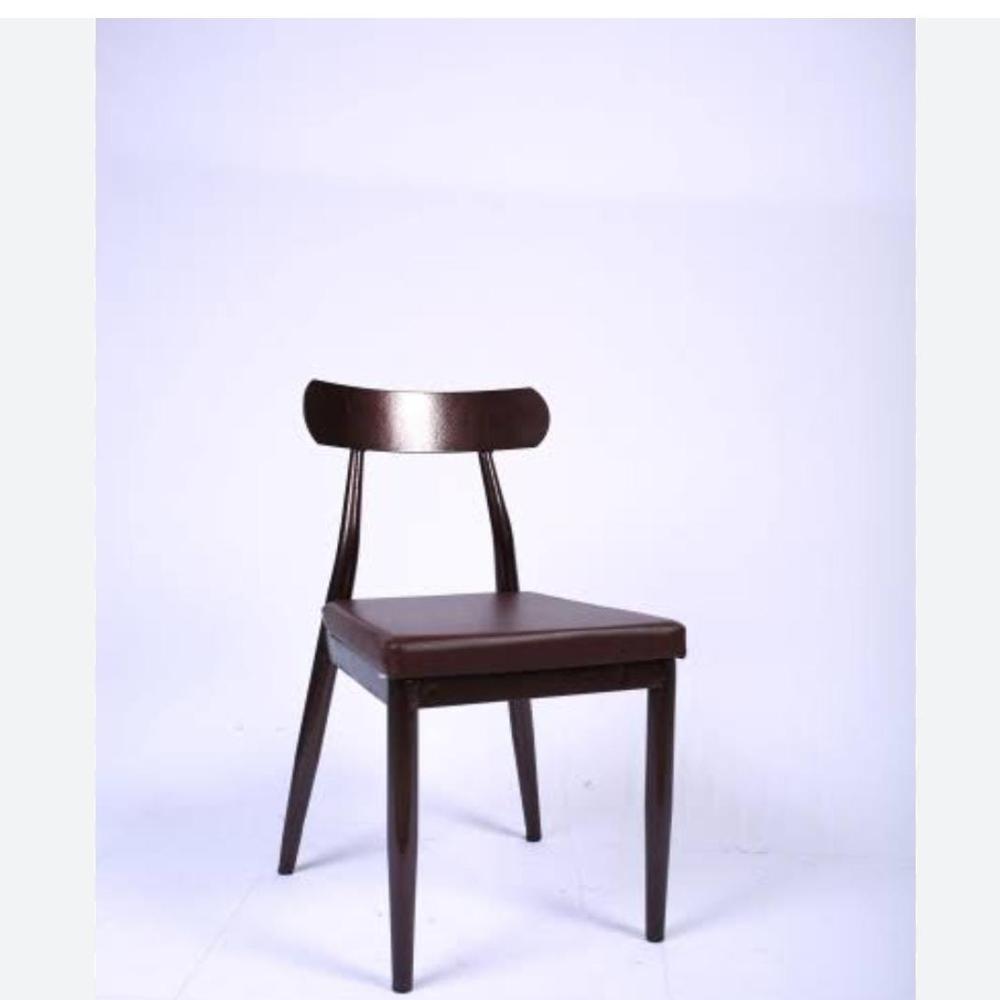 Om Woods Dmc 277 Metal Chair With Seat Cushion - Molded Plywood, Non-folding Design, Black Powder Coated, Eco-friendly Features, Smooth Finishing