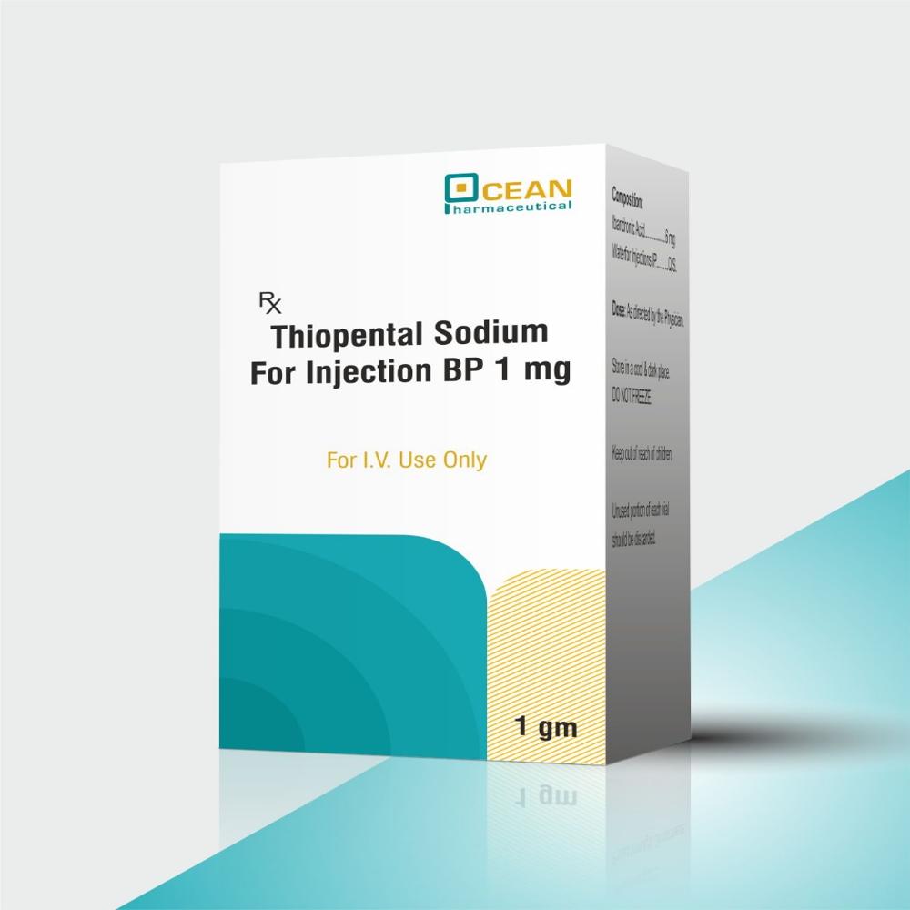 Thiopental Sodium Injection - 1mg Liquid Form , Injection Drug Type With Thiopental Sodium Ingredients For Adult Use