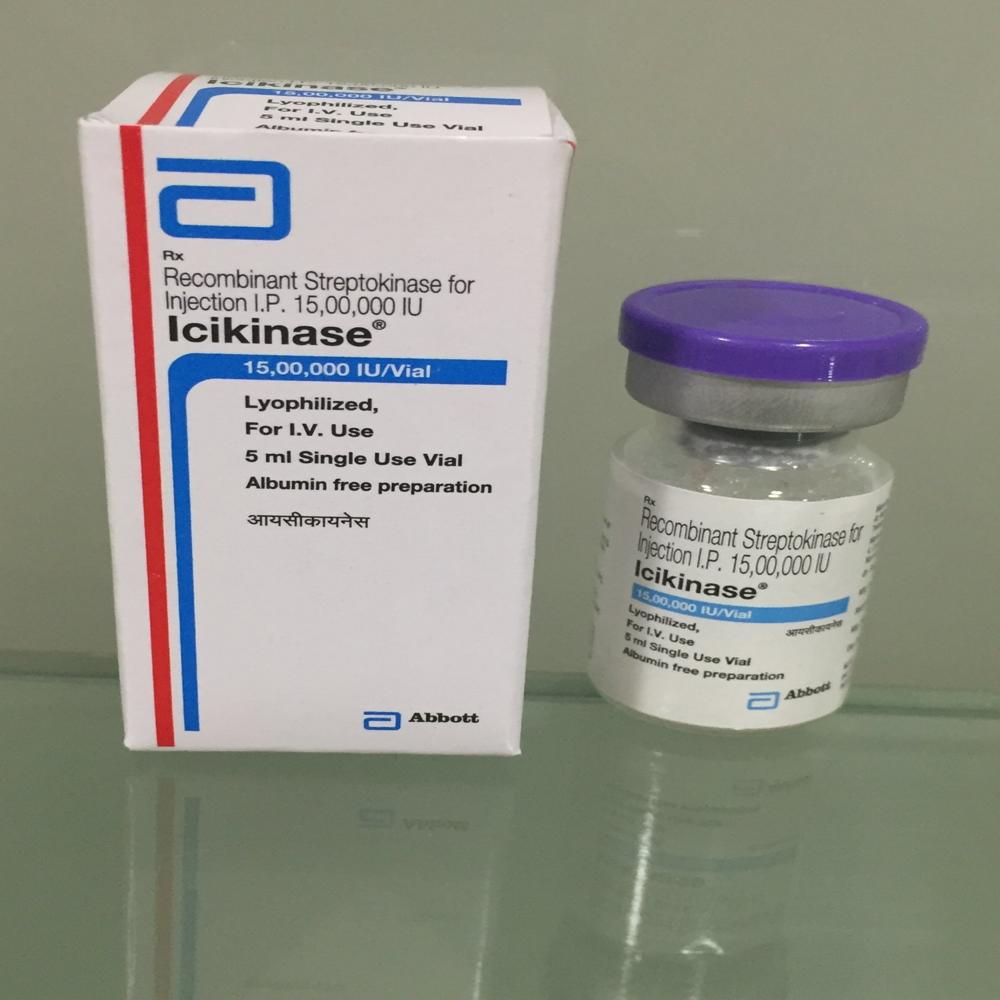 Icikinase Streptokinase Injection 1.5miu - Shelf Life: 12 Months