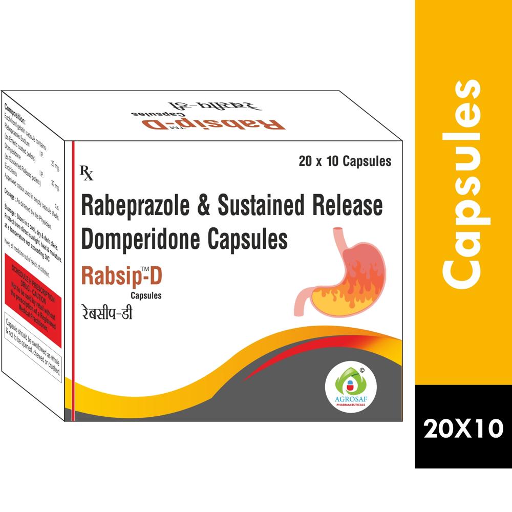 RABSIP D CAPSULE - RABEPRAZOLE 20MG+ DOMPERIDONE 30MG