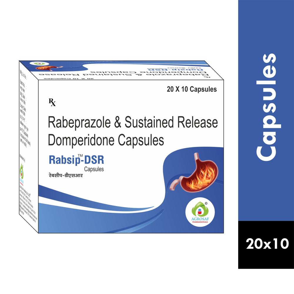 RABSIP DSR CAPSULE (STRIP) - RABEPRAZOLE 20MG+ DOMPERIDONE 30MG