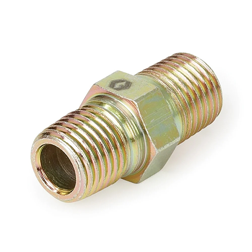 Brass Steel Hose Fitting - Color: Golden