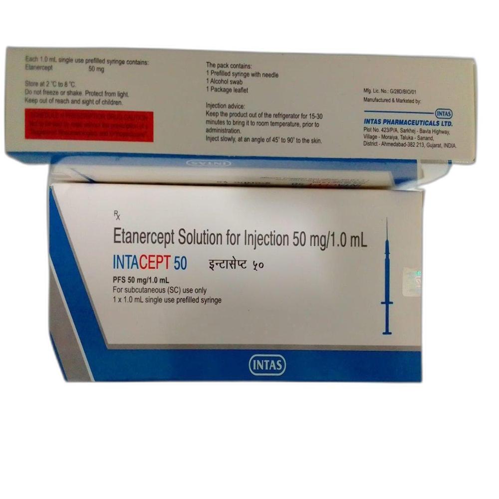 Intacept Etanercept Injection 50 mg