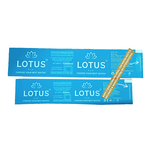 Bopp 2 Side Gumming Label For Water Bottle - Features: Disposable