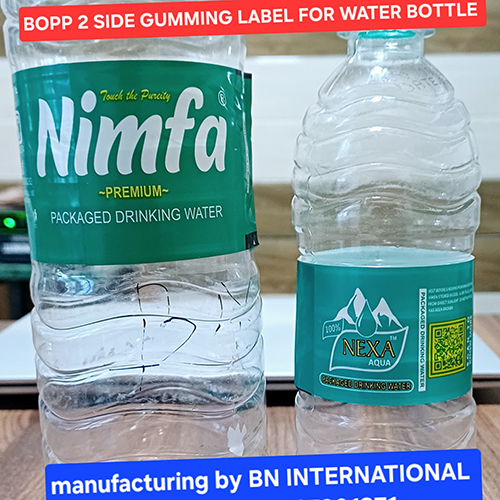BOPP 2 Side Gumming Label For Water Bottle