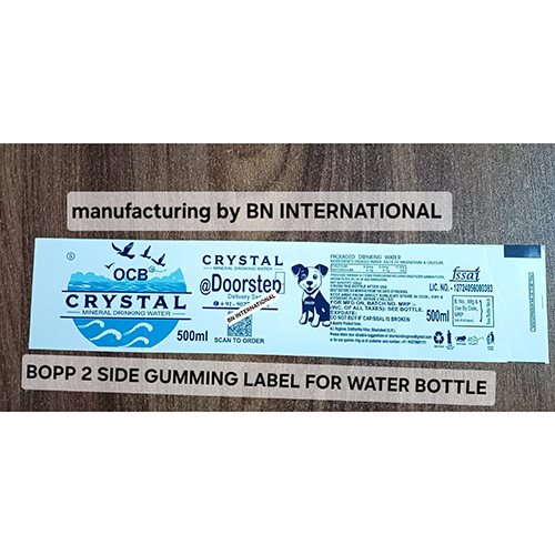 BOPP 2 Side Gumming Label For Water Bottle