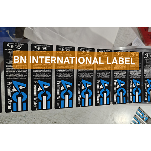 Bopp Self Adhesive Label For Water Bottle - Coating Type: Colour Coated