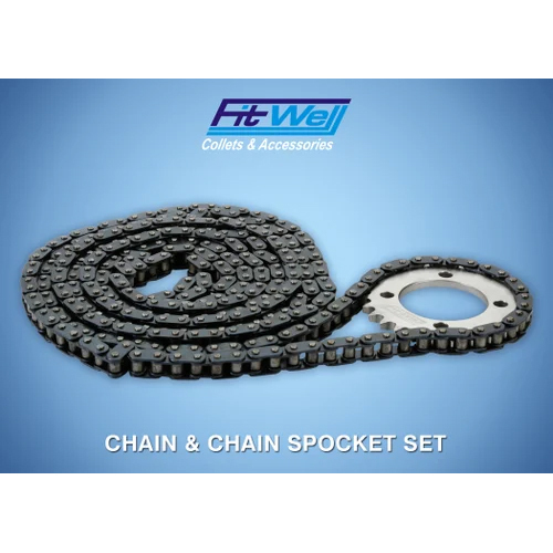 Traub Machine Chain And Sprocket - Color: Black