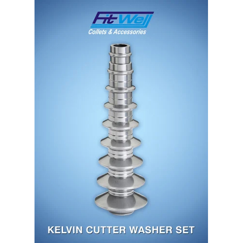 Diamond Kelvin Cutter Washer Collet Set - Color: Silver