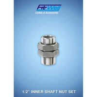 1-2 Inch Inner Shaft Nut Set - Color: Silver