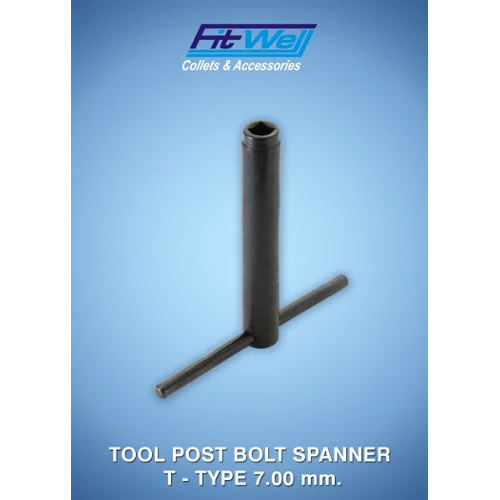 T Type Tool Post Bolt Spanner - Color: Black
