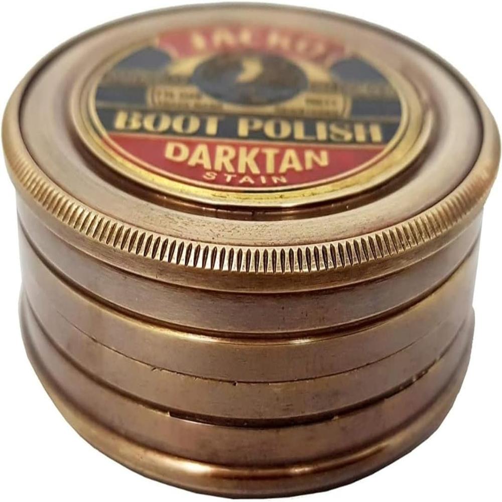 Nautical Brass Compass Jacko Boot Polish Darktan Stain Compass - Color: Brown Antique