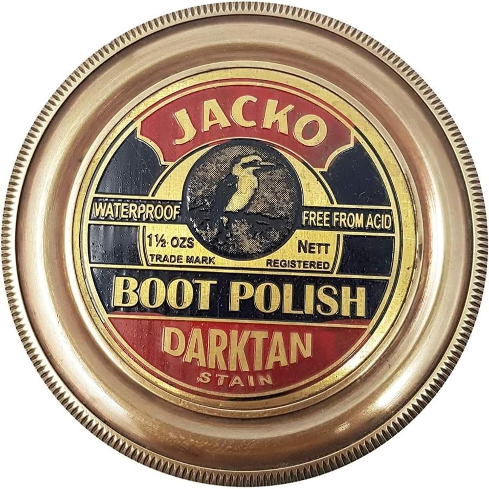 Nautical Brass Compass Jacko Boot Polish Darktan Stain Compass - Color: Brown Antique