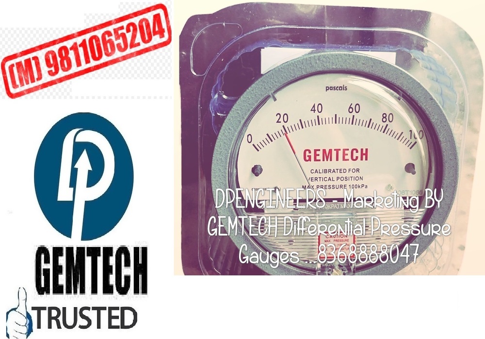 Suppliers GEMTECH Differential Pressure Gauges by Ahmednagar Maharashtra
