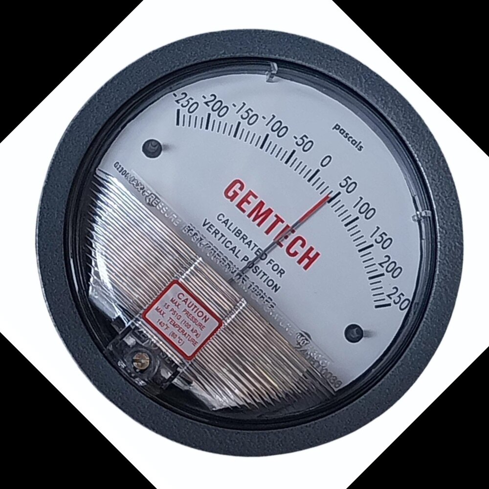 Gemtech Differential Pressure Gauge In Jhunjhunun Rajasthan - Accuracy: 2% (-Ha Model 1) Of Fs (3% (-Ha 1.5%) On -0