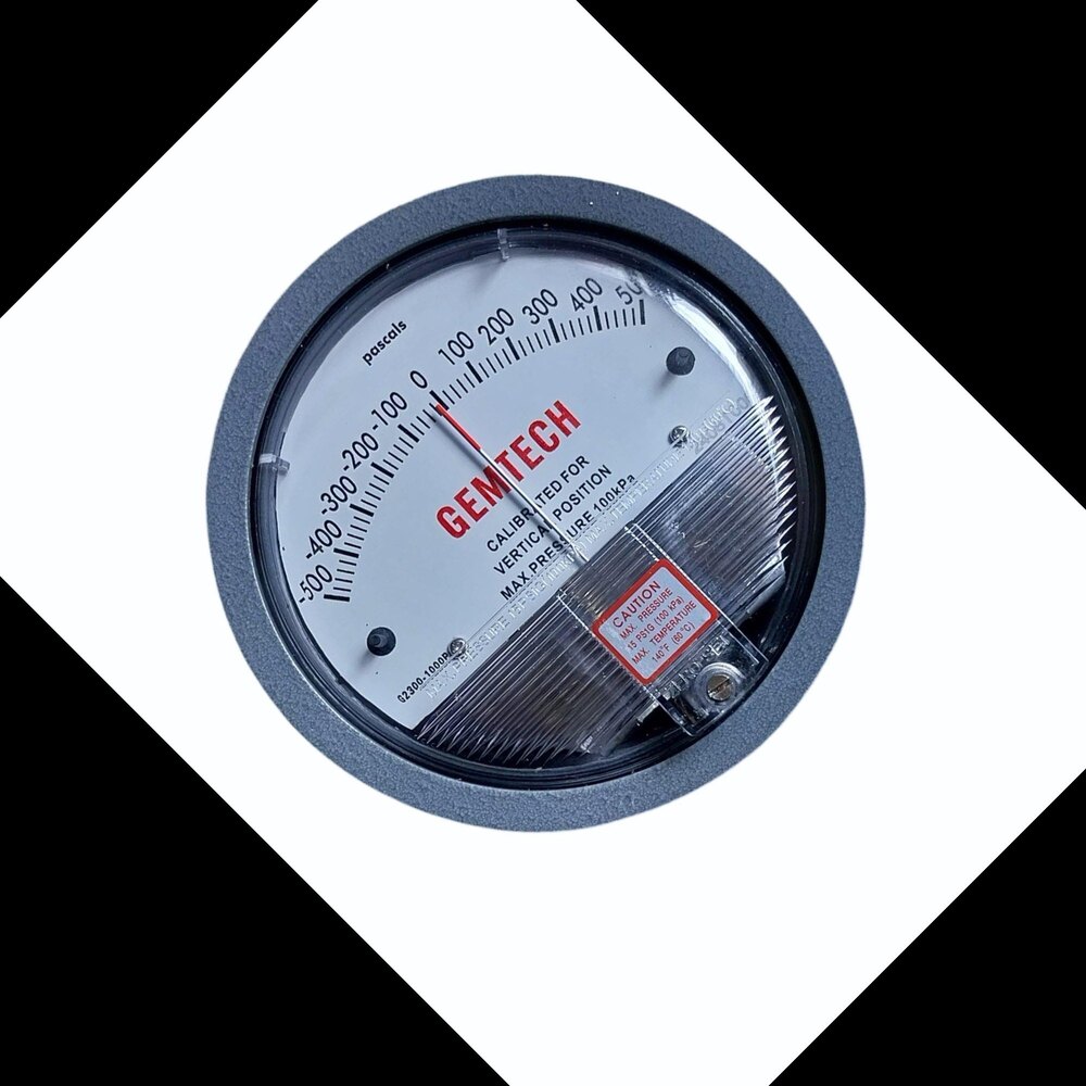 Gemtech Differential Pressure Gauge In Hospet Karnataka - Accuracy: 2% (-Ha Model 1) Of Fs (3% (-Ha 1.5%) On -0