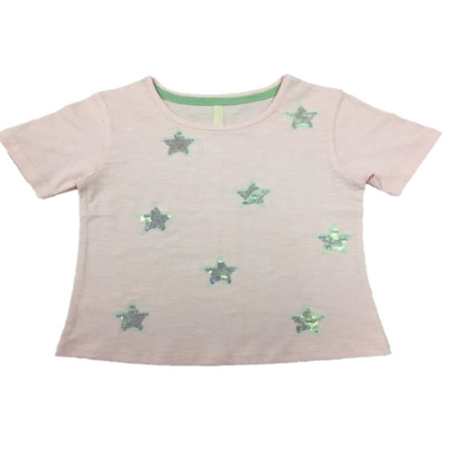 Kids Girls Round Neck T-Shirt