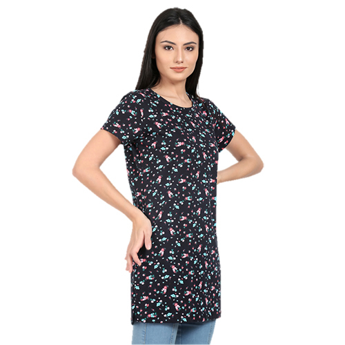 Ladies Round Neck Printed Nightwear