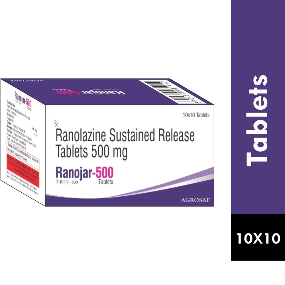 RANOJAR 500 TABLET - RANOLAZINE 500MG TABLET
