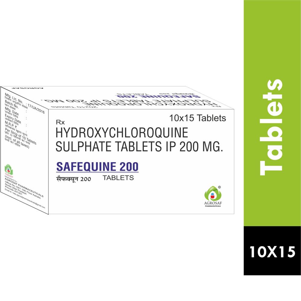 Safequine 200 Tablet - Hydroxychloroquine (200mg) - Drug Type: General Medicines