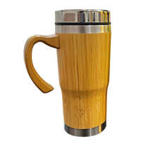 Bamboo Mug With Handle - Color: Brown
