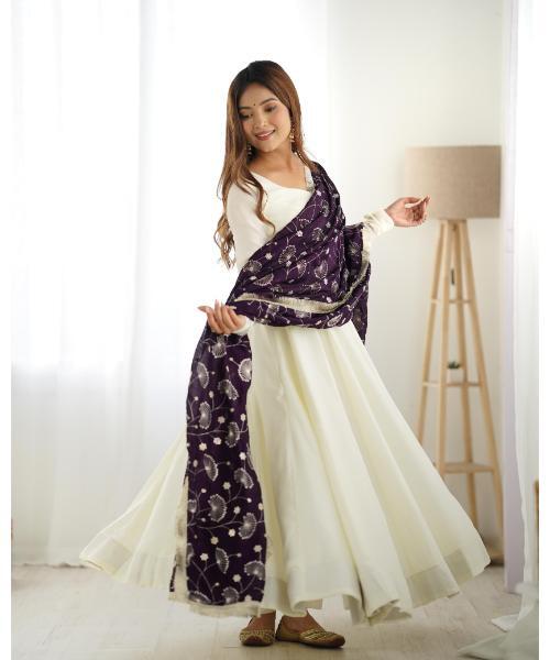 Designer Kurta with Embroided Dupatta for Women
