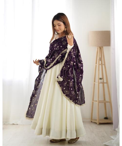Designer Kurta with Embroided Dupatta for Women