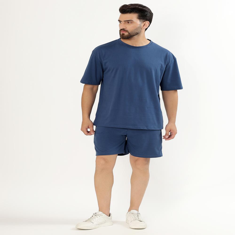 Men Code Set Tshirt With Shorts/nikkar - Color: Pink