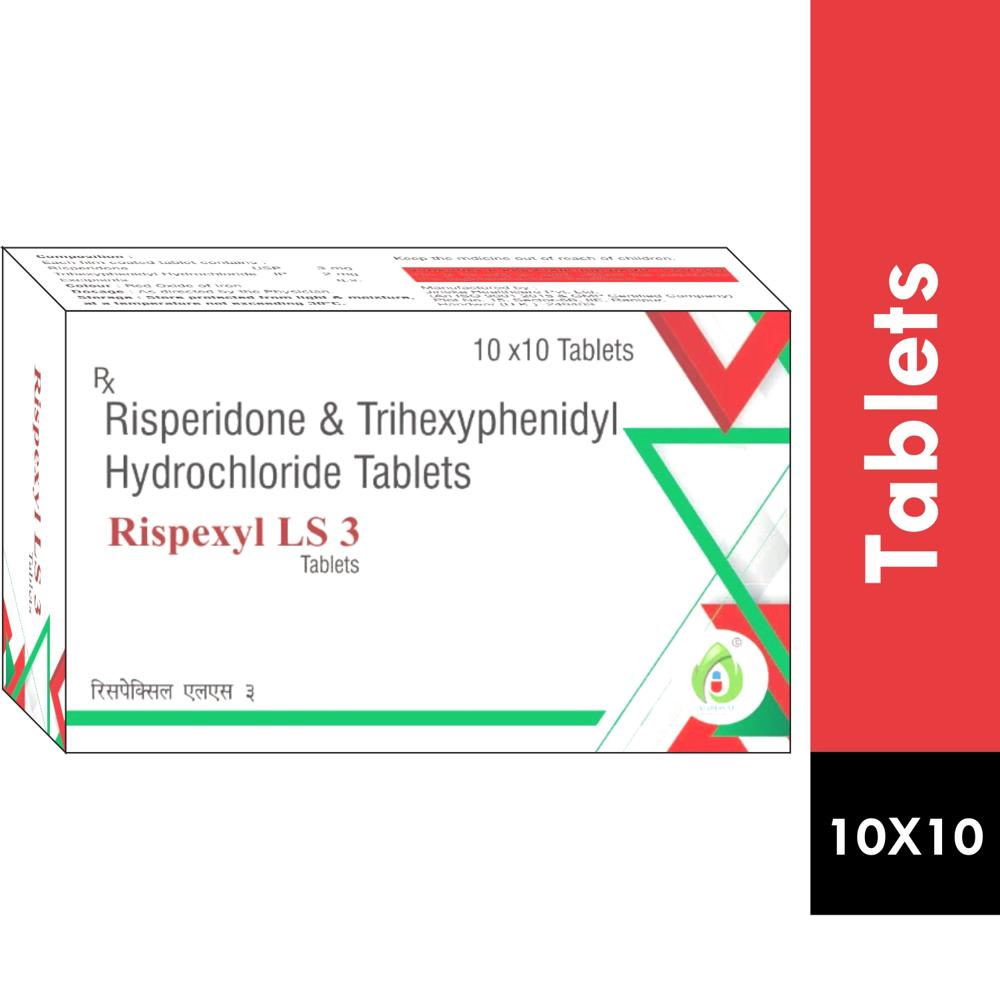 RISPEXYL  LS3 TABLET - Risperidone (3mg) + Trihexyphenidyl (2mg)
