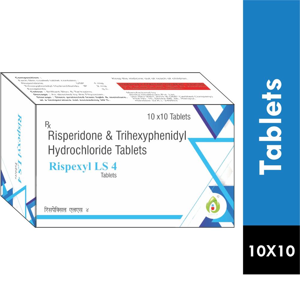 RISPEXYL  LS4 TABLET - Risperidone (4mg) + Trihexyphenidyl (2mg)