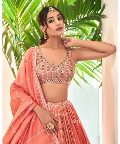 Embellished Lehenga Choli with Beautiful Dupatta For bridal