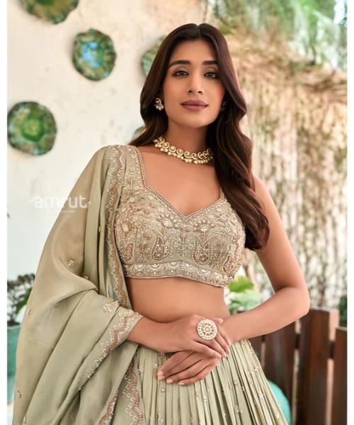 Embellished Lehenga Choli with Beautiful Dupatta For bridal